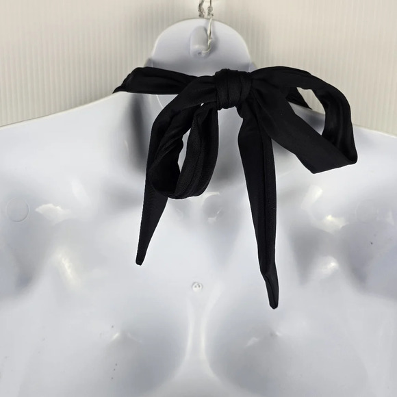 NWT Women's CUPSHE Backless Black One-Piece Halter Swimsuit Size XL Beachy - Picture 7 of 15